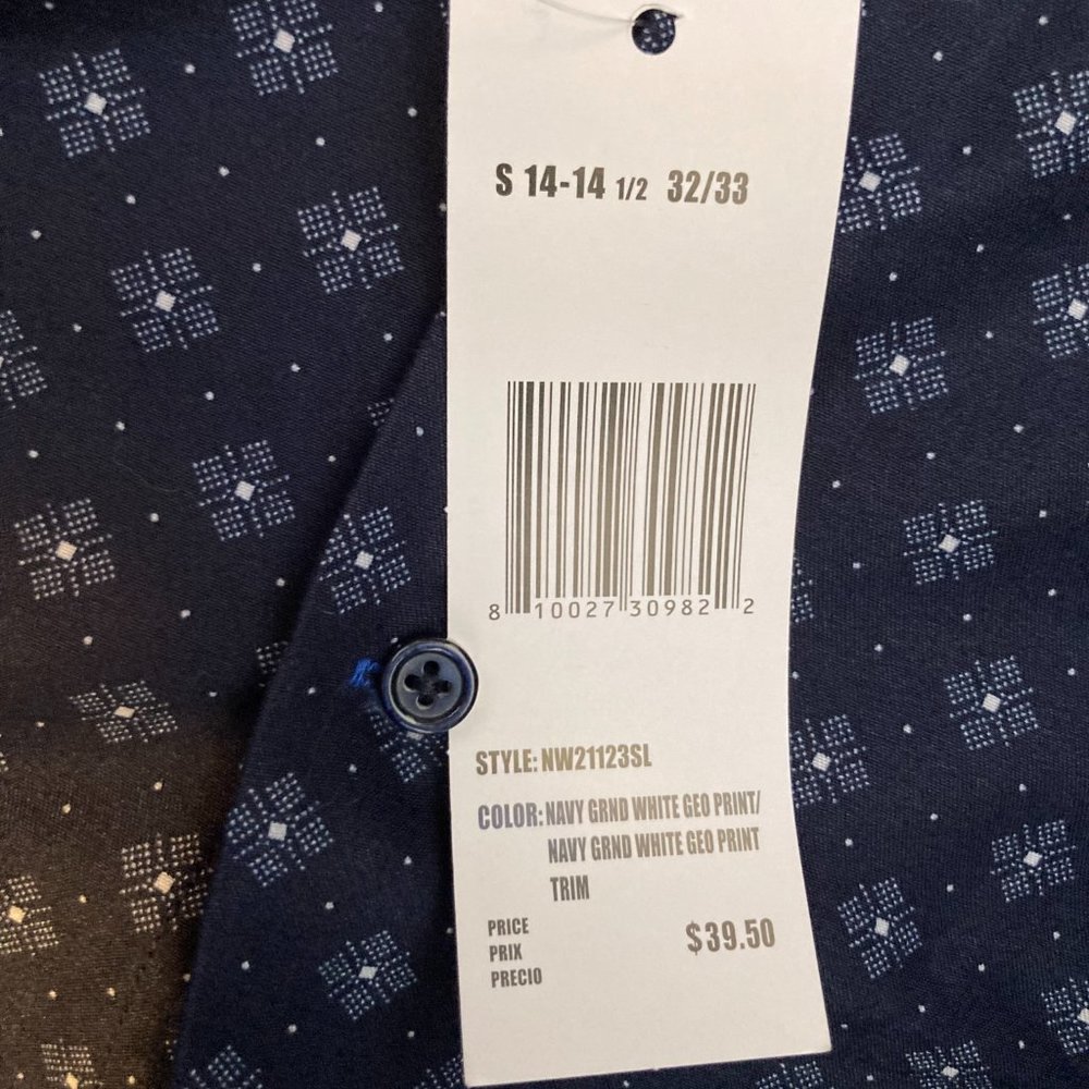 Navy Luxury Dress Shirt- Nine West- NWT!- 50% Off Retail! - Picture 8 of 11